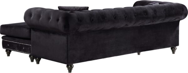 Sabrina 96" Velvet Upholstered Reversible 2pc. Sectional