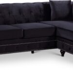 Sabrina 96" Velvet Upholstered Reversible 2pc. Sectional