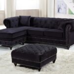 Sabrina 96" Velvet Upholstered Reversible 2pc. Sectional