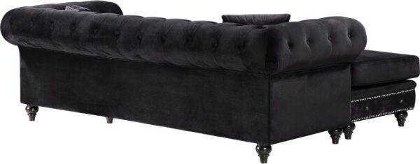 Sabrina 96" Velvet Upholstered Reversible 2pc. Sectional
