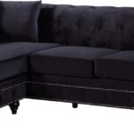 Sabrina 96" Velvet Upholstered Reversible 2pc. Sectional