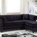 Sabrina 96" Velvet Upholstered Reversible 2pc. Sectional