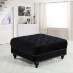Sabrina Velvet Upholstered Ottoman