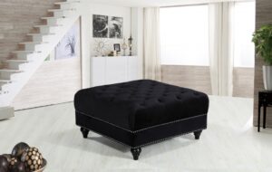 Sabrina Velvet Upholstered Ottoman