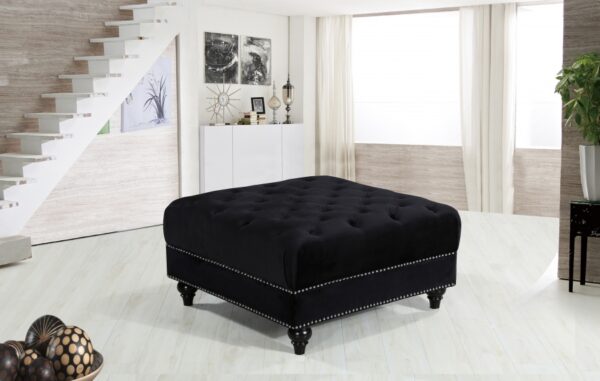 Sabrina Velvet Upholstered Ottoman