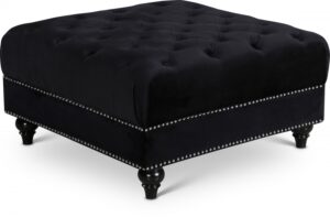 Sabrina Velvet Upholstered Ottoman