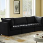 Jacob 103" Velvet Upholstered 3pc. Modular Sofa