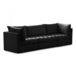 Jacob 103" Velvet Upholstered 3pc. Modular Sofa