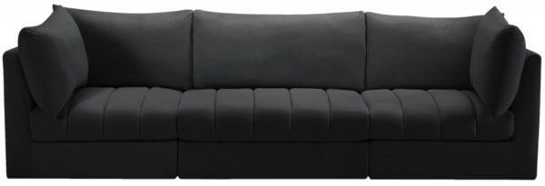 Jacob 103" Velvet Upholstered 3pc. Modular Sofa