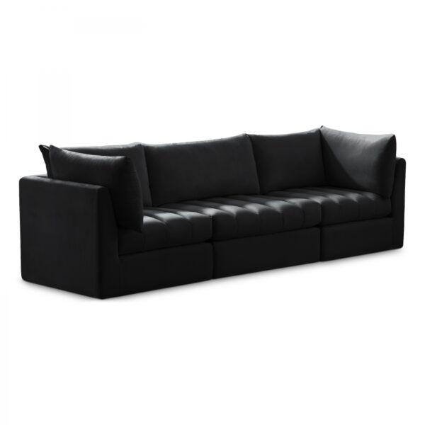 Jacob 103" Velvet Upholstered 3pc. Modular Sofa