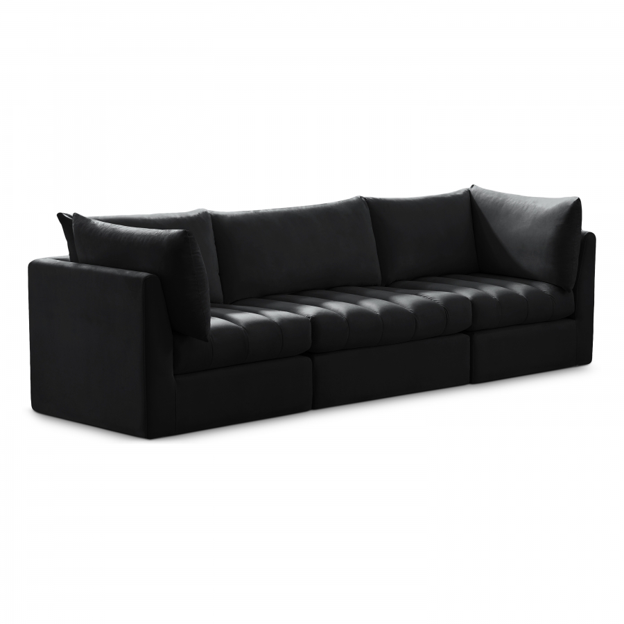 Jacob 103" Velvet Upholstered 3pc. Modular Sofa