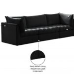 Jacob 103" Velvet Upholstered 3pc. Modular Sofa