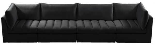 Jacob 140" Velvet Upholstered 4pc. Modular Sofa