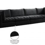 Jacob 140" Velvet Upholstered 4pc. Modular Sofa