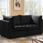 Jacob 66" Velvet Upholstered 2pc. Modular Loveseat