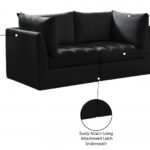 Jacob 66" Velvet Upholstered 2pc. Modular Loveseat