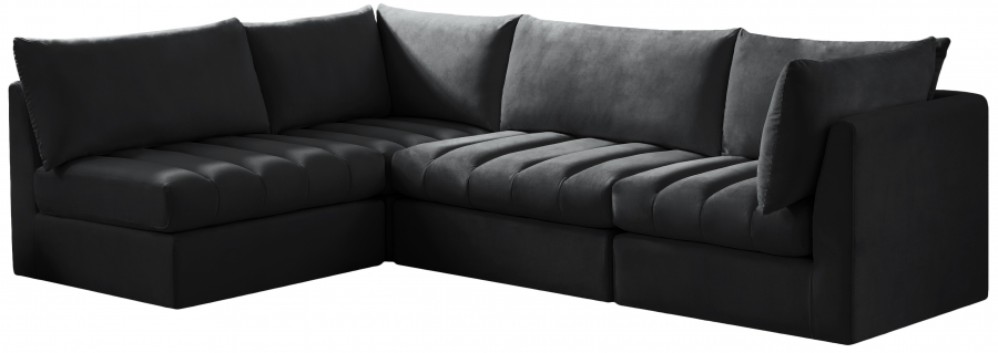 Jacob 103" Velvet Upholstered 4pc. Modular Sectional