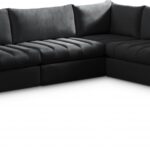 Jacob 103" Velvet Upholstered 4pc. Modular Sectional