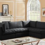 Jacob 103" Velvet Upholstered 4pc. Modular Sectional
