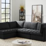 Jacob 103" Velvet Upholstered 4pc. Modular Sectional