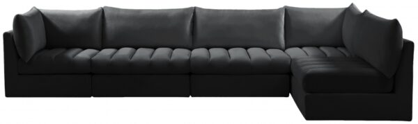 Jacob 140" Velvet Upholstered 5pc. Modular Sectional