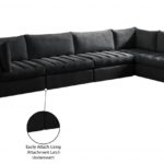 Jacob 140" Velvet Upholstered 5pc. Modular Sectional