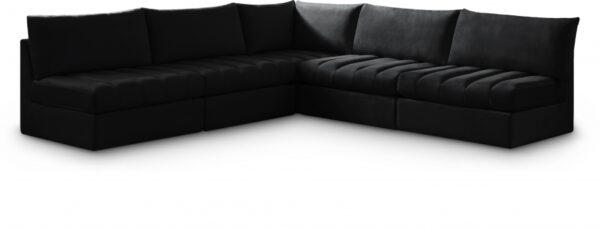Jacob 107" Velvet Upholstered 5pc. Modular Sectional