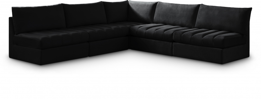 Jacob 107" Velvet Upholstered 5pc. Modular Sectional