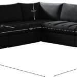 Jacob 107" Velvet Upholstered 5pc. Modular Sectional
