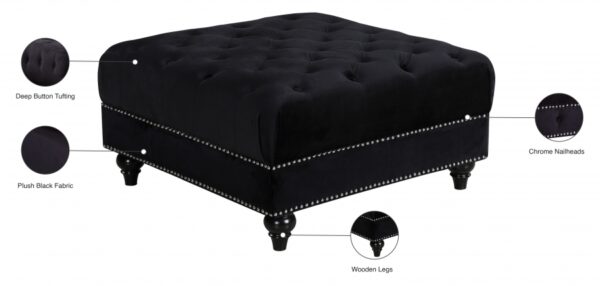 Sabrina Velvet Upholstered Ottoman