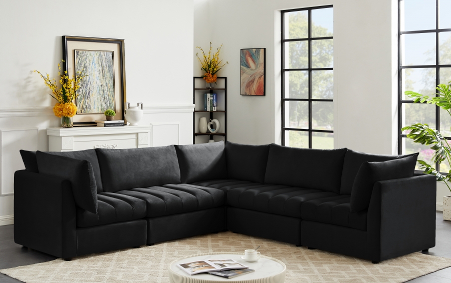 Jacob 103" Velvet Upholstered 5pc. Modular Sectional