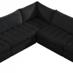 Jacob 103" Velvet Upholstered 5pc. Modular Sectional