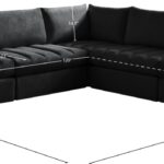 Jacob 103" Velvet Upholstered 5pc. Modular Sectional