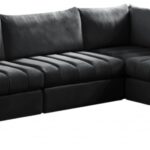 Jacob 140" Velvet Upholstered 6pc. Modular Sectional