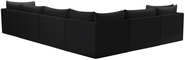 Jacob 140" Velvet Upholstered 6pc. Modular Sectional
