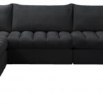 Jacob 140" Velvet Upholstered 6pc. Modular Sectional