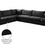 Jacob 140" Velvet Upholstered 6pc. Modular Sectional