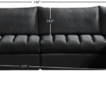 Jacob 140" Velvet Upholstered 7pc. Modular Sectional