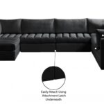 Jacob 140" Velvet Upholstered 7pc. Modular Sectional