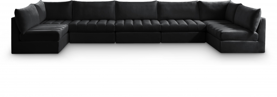 Jacob 177" Velvet Upholstered 7pc. Modular Sectional