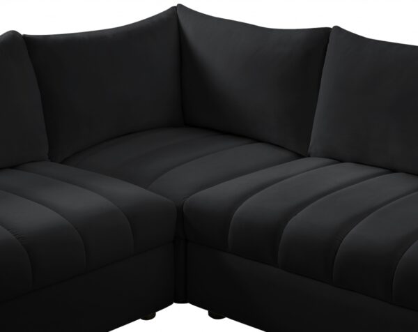Jacob 140" Velvet Upholstered 8pc. Modular Sectional
