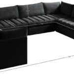 Jacob 140" Velvet Upholstered 8pc. Modular Sectional