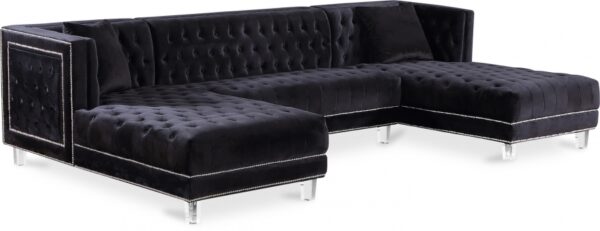 Moda 127" Velvet Upholstered 3pc. Sectional