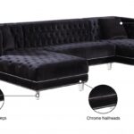 Moda 127" Velvet Upholstered 3pc. Sectional