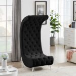 Crescent Velvet Upholstered Chair
