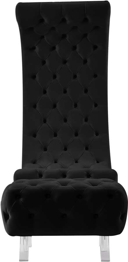 Crescent Velvet Upholstered Chair