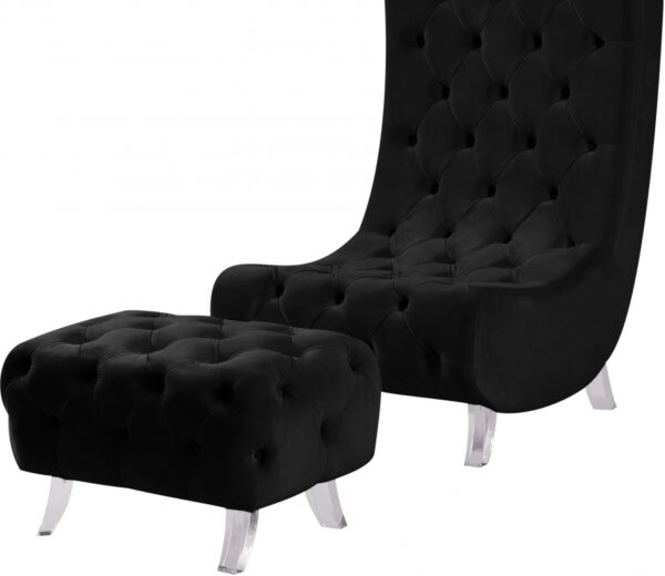 Crescent Velvet Upholstered Chair