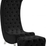 Crescent Velvet Upholstered Chair