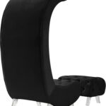 Crescent Velvet Upholstered Chair