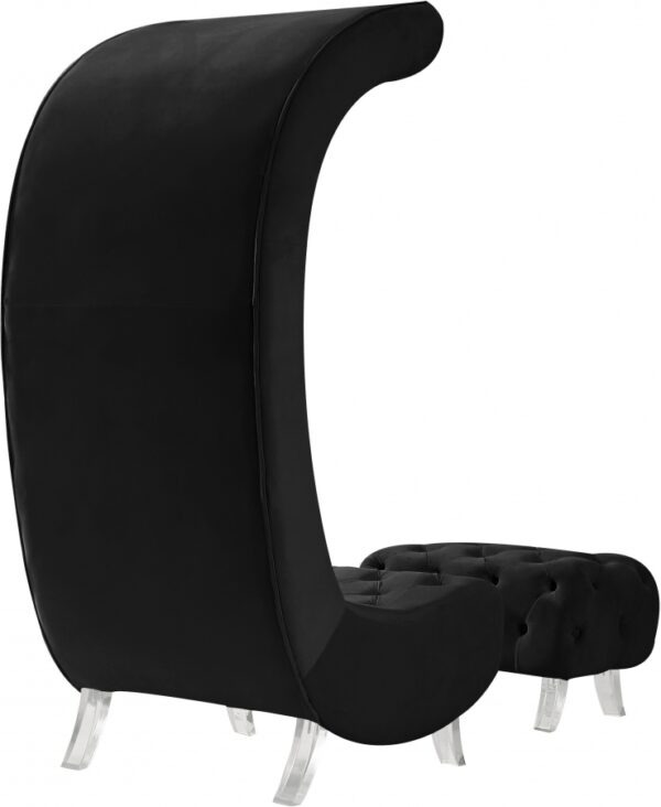 Crescent Velvet Upholstered Chair